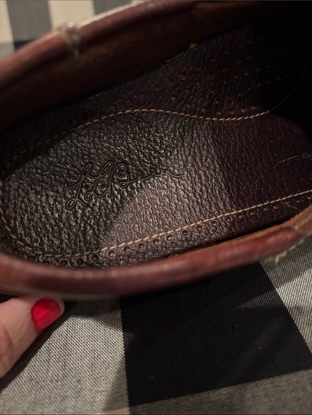Womens L.L. Bean Casual Leather Boat Shoes in Dark Brown - Picture 4 of 4